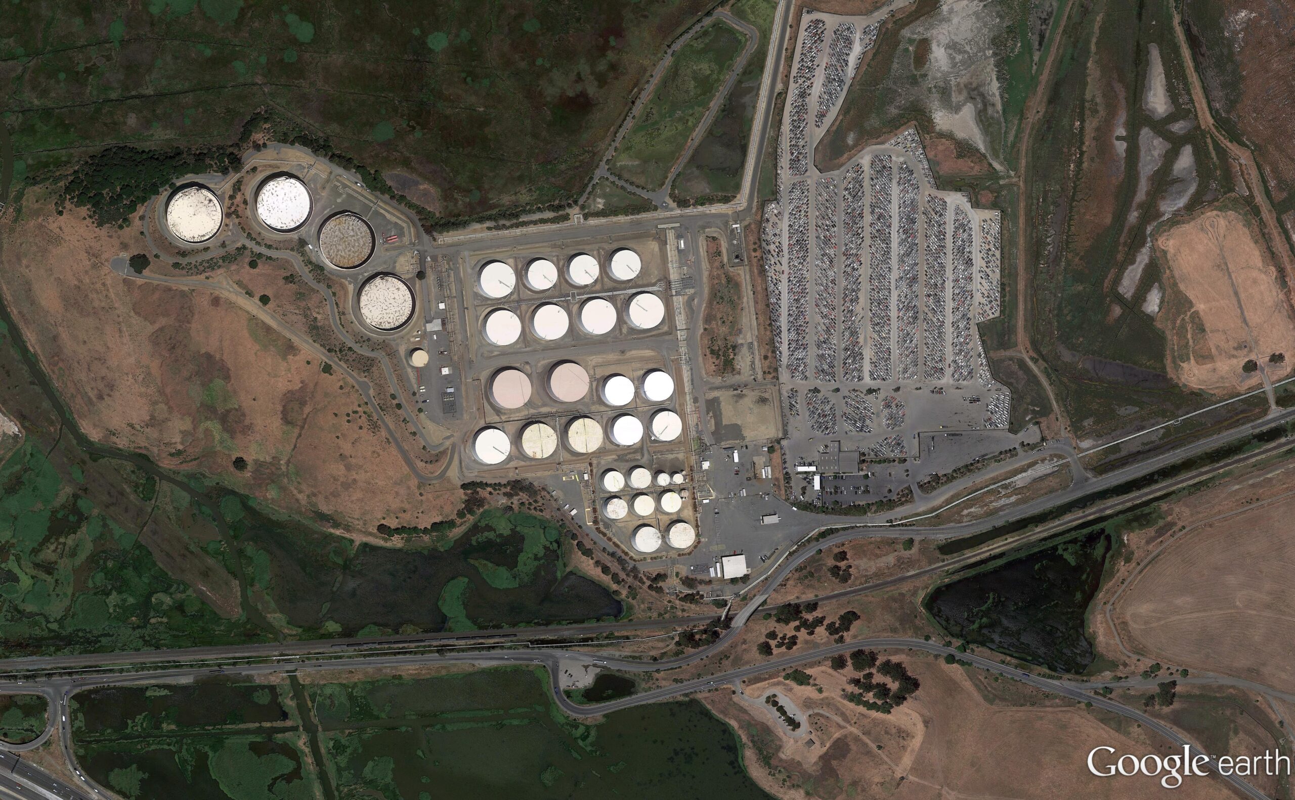 Google Earth image of industrial site