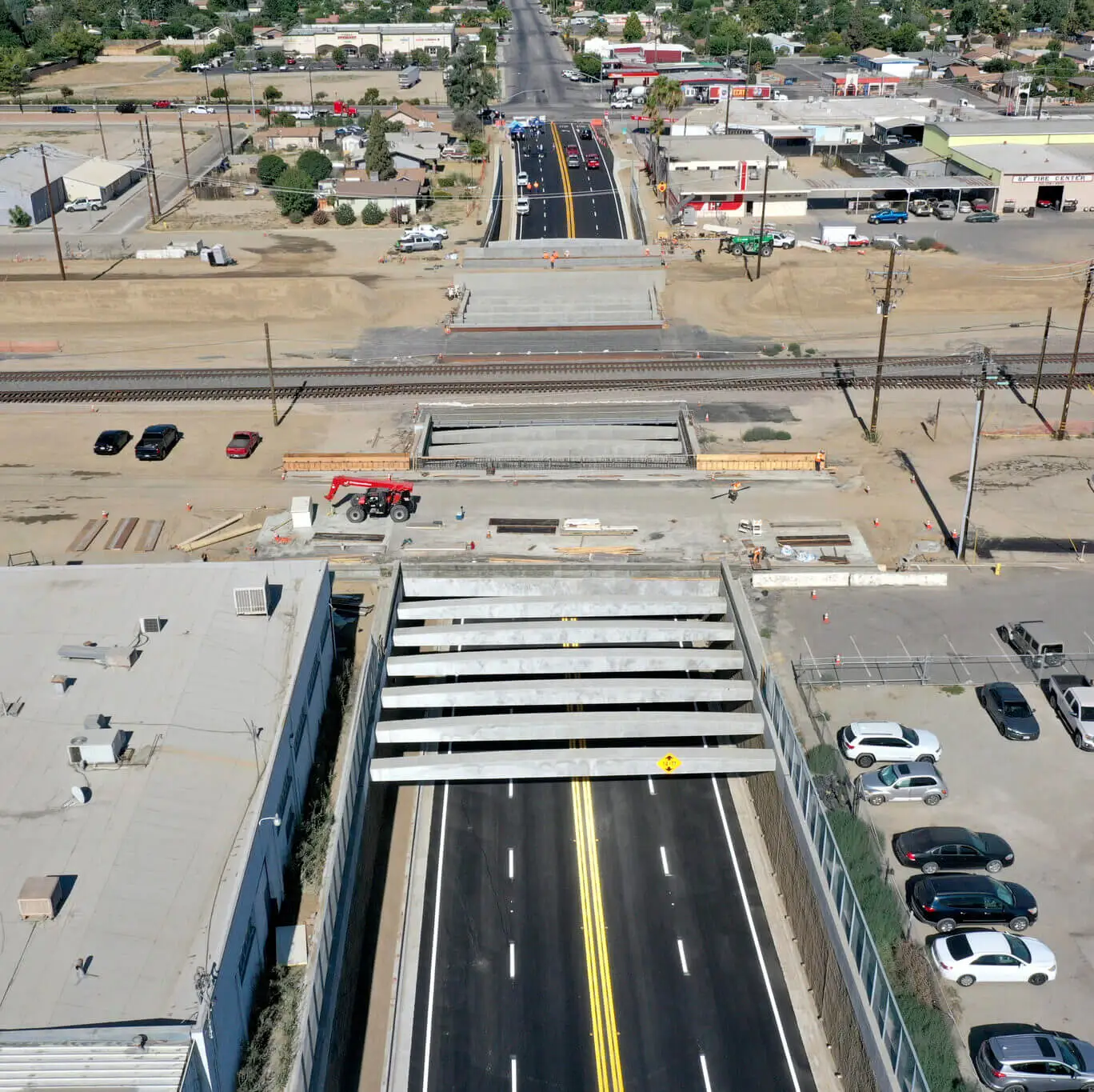 completed poso avenue undercrossing in Wasco, CA supporting CA High-Speed Rail Program